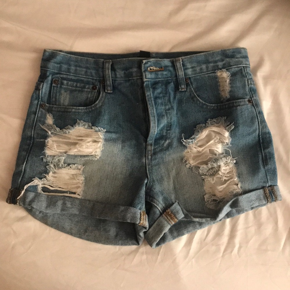 Forever 21 Distressed Denim Shorts